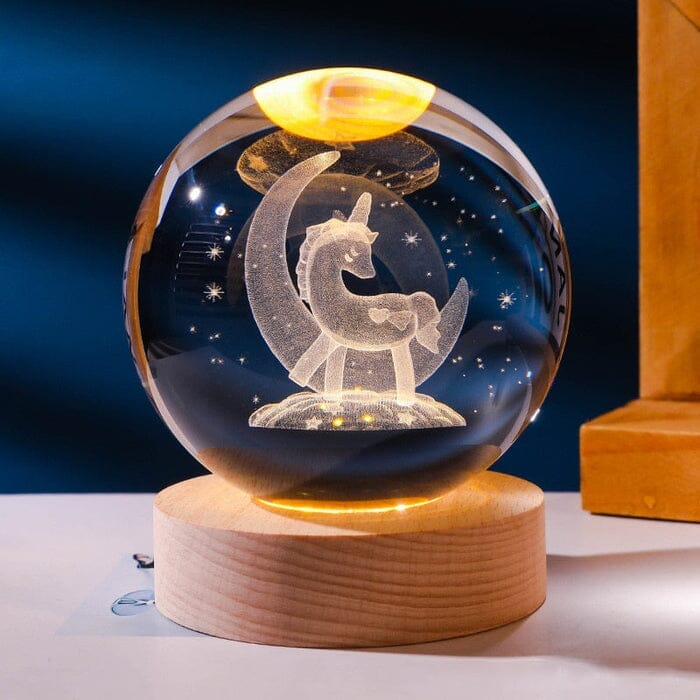 Lampe Décorative Spatiale 3D - Cosmic Glow Casa (Luminária 2) Mascato Shop Licorne Lumière Jaune