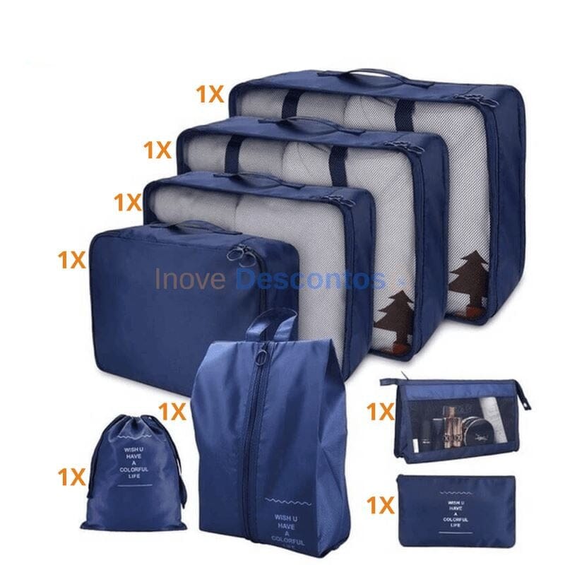 Kit de Sacs Organisateurs Imperméables – 8 Pièces Joias & Acessórios (Bolsa 2) Mascato Shop 