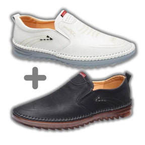 Mocassins Italiens - ACHETEZ 1, RECEVEZ 2 Calçados (Sapato Mocassim 2) Mascato Shop Noir + Blanc 37 