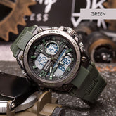 Montre Militaire Homme SANDA Sport Joias & Acessórios (Relógio 2) Mascato Shop Noir/Vert 